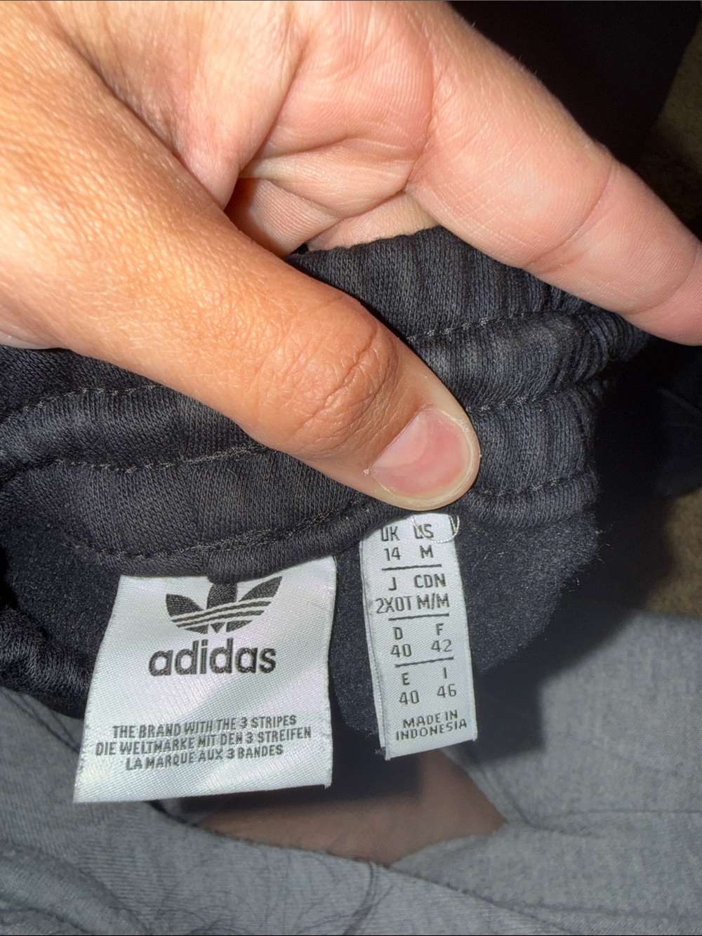 adidas Black Joggers with White Side Panels - Picture 3 of 3
